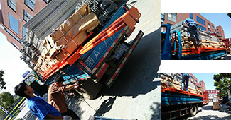 大暑熱的都快要融化了  勝通施工人員默默堅(jiān)守崗位