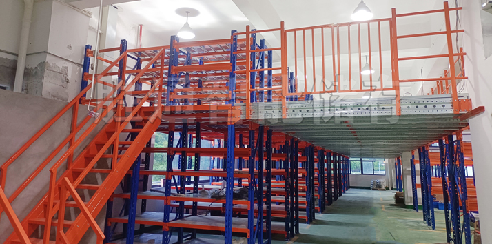 勝通閣樓貨架入駐浙江海盾倉(cāng)庫(kù)，承重性強(qiáng)，儲(chǔ)存更驚人！